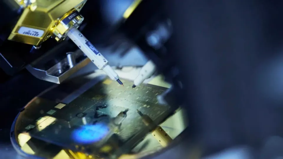 Closeup of a semiconductor